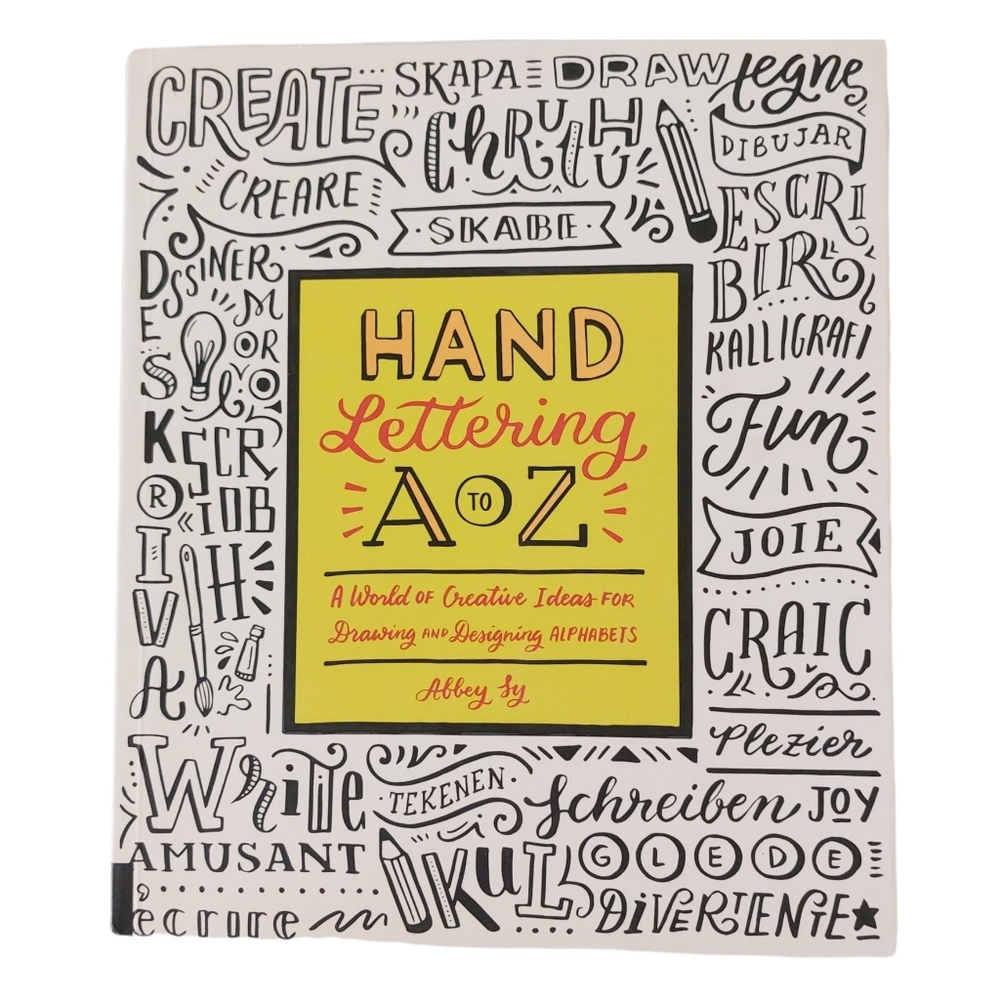 Hand Lettering A To Z Creative Drawing Learning Paperback Book by Abbey Sy